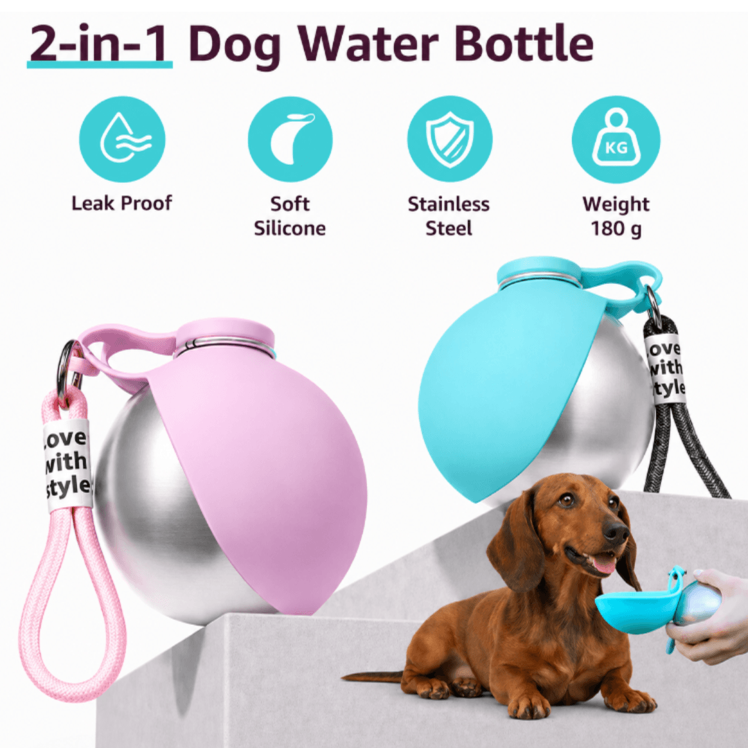 EasyPaws™ Adventure Water Bottle – Hydration Made Easy for Dogs On The Go